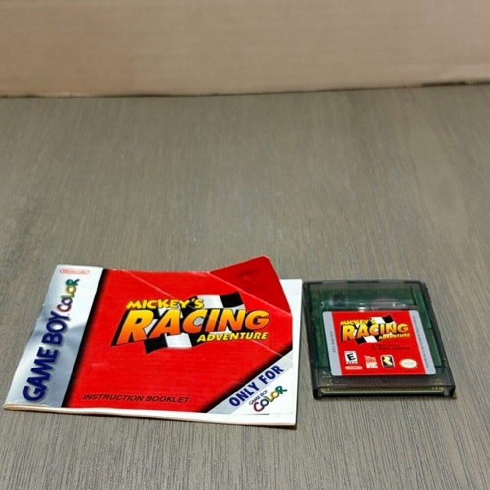 Mickey's Racing Adventure (Nintendo Game Boy Color, 1999) Cartridge and Manual